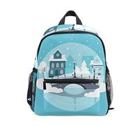 MONTOJ Snowy City Bookbag Travel bag Packable School Daypack