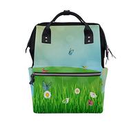 MONTOJ Spring Butterflies Canvas Backpack Travel Campus Backpack