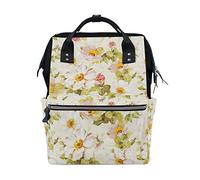 MONTOJ Spring Cute Flowers Pattern Canvas Backpack Travel Campus Backpack