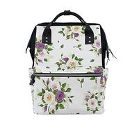 MONTOJ Spring Flowers Canvas Backpack Travel Campus Backpack