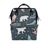 MONTOJ Sweet Dreams Constellation Pattern Canvas Backpack Travel Campus Backpack