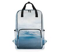 MONTOJ Travel Backpack Above Blue Sea Cloud School Backpack