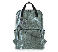 MONTOJ Travel Backpack Abstract Flower Painting Pattern School Backpack
