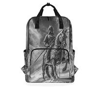 MONTOJ Travel Backpack Ancient Knight And War Horse School Backpack