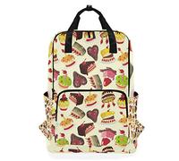 MONTOJ Travel Backpack Cake-Pattern School Backpack