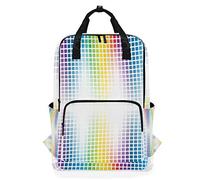 MONTOJ Travel Backpack Color Rainbow Mosaic Wall School Backpack