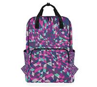 MONTOJ Travel Backpack Color Screwy Mosaic Pattern School Backpack