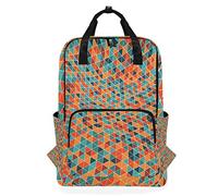 MONTOJ Travel Backpack Color Twisty Mosaic School Backpack