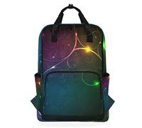 MONTOJ Travel Backpack Cool Art Flower Light Pattern School Backpack