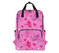 MONTOJ Travel Backpack Cupids And Love Hearts School Backpack