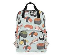 MONTOJ Travel Backpack Cute Delicious Sushi Pattern School Backpack