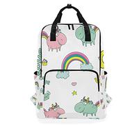 MONTOJ Travel Backpack Cute Fat Ugly Unicorns In Love School Backpack