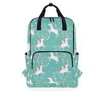 MONTOJ Travel Backpack Cute Flying Unicorns Pattern School Backpack