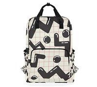 MONTOJ Travel Backpack Freehand Fashion Scrawl Pattern School Backpack