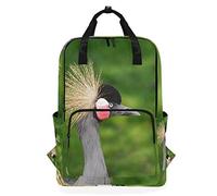 MONTOJ Travel Backpack Grey Crowned Crane School Backpack