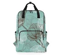 MONTOJ Travel Backpack Hand Drawing Big Petal Flowers Pattern School Backpack