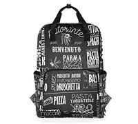 MONTOJ Travel Backpack Italy Art Word School Backpack