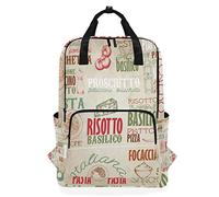 MONTOJ Travel Backpack Italy Gourmet Art School Backpack
