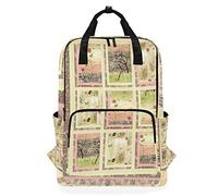 MONTOJ Travel Backpack Peach Quilt Pattern School Backpack