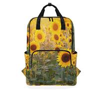 MONTOJ Travel Backpack Refreshing Sunflower Toward School Backpack