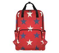 MONTOJ Travel Backpack Stars Background Blue And White Wallpaper School Backpack