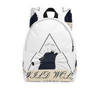 MONTOJ Wild Wolf Howling Weaving Travel bag Campus Backpack