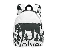 MONTOJ Wolves Adventure Weaving Travel bag Campus Backpack