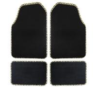 MONTOYA 4PC Rubber Car Mat Set - Universal Heavy Duty All - Season Floor Mats with Non - Slip Backing, Trim - to - Fit Design, Protects Vehicle Interior from Dirt, Wear & Tear, Easy to Clean