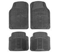 MONTOYA Leopard Trim 4PC Car Mat Set - Universal Fit Velour Carpet Floor Mats with Stylish Leopard Edge Design, Protects Against Wear & Tear, Easy to Clean Car Interior Accessory