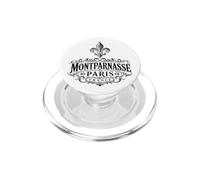 Montparnasse Paris France Ornate Fleur-De-Lis Black Print PopSockets PopGrip for MagSafe