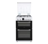 MONTPELLIER MDOG60LW 60 cm Gas Cooker - White & Silver, White,Silver/Grey
