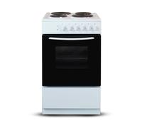 Montpellier CSE46W - White 50cm Electric Cooker - Solid Plate Hob - A Energy