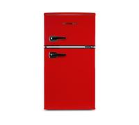 Montpellier MAB2035ER - Red Retro Undercounter Fridge Freezer - 84 Ltrs - E energy