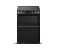 Montpellier Mdafcd60Fk - Black 60Cm Double Oven Ceramic Cooker - 69L Main Oven / 38L Top Oven - A/a Energy