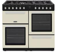 MONTPELLIER MDFRC100C 100 cm Dual Fuel Range Cooker - Cream & Chrome, Silver/Grey,Cream