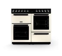 Montpellier MDFRC100C 100cm Dual Fuel Range Cooker - Cream - 7 Gas Burners, 2 Electric Ovens, Separate Grill, Cast Iron Pan Supports