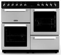 Montpellier MDFRC100X 100cm Dual Fuel Range Cooker - Inox - 7 Gas Burners, 2 Electric Ovens, Separate Grill, Cast Iron Pan Supports