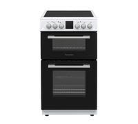 Montpellier MDOC50FW 500mm Double Electric Oven Ceramic Hob Fan Oven White