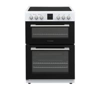 Montpellier MDOC60FW 600mm Double Electric Oven Ceramic Hob Fan Oven White