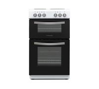 Montpellier MTCE50W - White 50cm Twin Cavity Electric Cooker - Solid Plate Hobs - A Energy