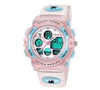 Montre Enfant Garcon Kids Analog Digital Watch Boys Gift for Teens Cool Watches Waterproof with Alarm Stopwatch, 08-Pink-Blue, Children's watch