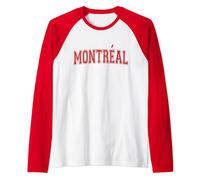 Montreal Canada - Montréal Quebec - Montréal Varsity Raglan Baseball Tee