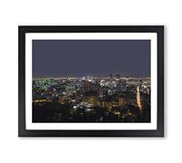 Montreal Canada Skyline No.3 Modern Framed Wall Art Print, Ready to Hang Picture for Living Room Bedroom Home Office Décor, Black A4 (34 x 25 cm)