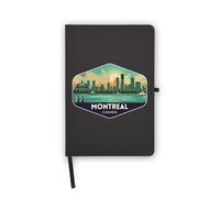 Montreal Canada Travel Souvenir Notebook, Blank Pages, Faux Leather Cover, Planner, Journal, Workbook