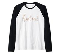 Montreal Canada Vintage Elegant Design Raglan Baseball Tee