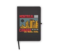 Montreal City Travel Canada Notebook, Blank Pages, Faux Leather Cover, Planner, Journal, Workbook