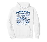 Montreal Poutine Club Vintage Food Illustration Foodie Pullover Hoodie