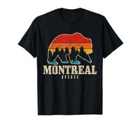 Montreal Quebec Canada Bear Nature Vintage Grizzly T-Shirt