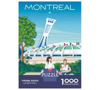 Montreal Quebec Canada Jigsaw Puzzle 1000 Pieces, Romantic City Break Scene, 1000 Pieces for Adults, Travel Gift for Adults, Weekend Hobby, Gift Idea, 70x50cm/1000pcs