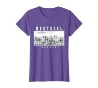 Montreal Quebec Canada Vintage Canadian Skyline Montreal T-Shirt